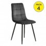 Pack de 4 Cadeiras Denmark (Cinza Escuro)