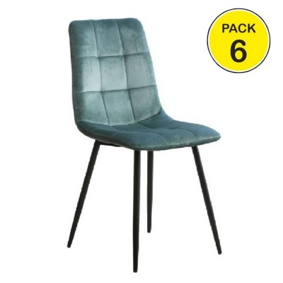 Pack de 6 Cadeiras Denmark (Turquesa)