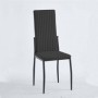 Pack Mesa Jantar Bolton (Branco/Preto) + 4 Cadeiras Bristol (Cinza Escuro)