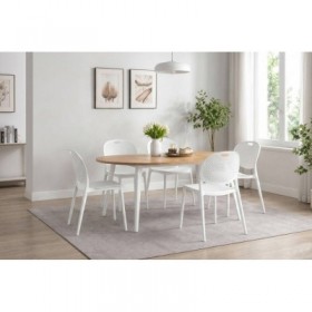 Pack Mesa de Jantar Extensível Viena + 4 Cadeiras Jansen
