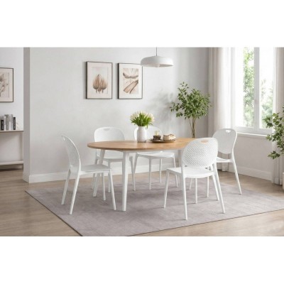 Pack Mesa de Jantar Extensível Viena + 4 Cadeiras Jansen