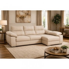 Sofá 2L + Chaise Long c/ Cama Milo (290x150cm)