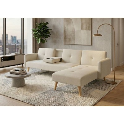 Sofá 3L + Chaise Long c/ Cama Mod. SL1119 (275x162cm)
