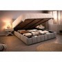 Cama Estofada Tommy c/ Estrado, Sistema Elevatório Inc + Colchão Opc.